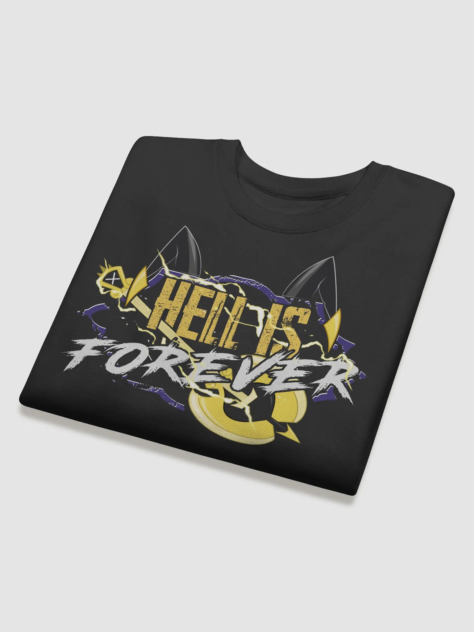 Hell is Forever Crewneck Sweatshirt | Heavy Metal Adam Hazbin Hotel Design product image (4)