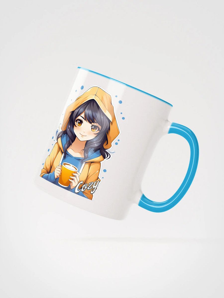 Cozy Kawaii Anime Girl - Ceramic Mug with Color Inside - v2 product image (4)