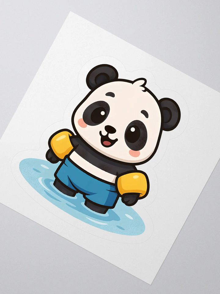 Cute Sticker of Panda with Floaties product image (2)