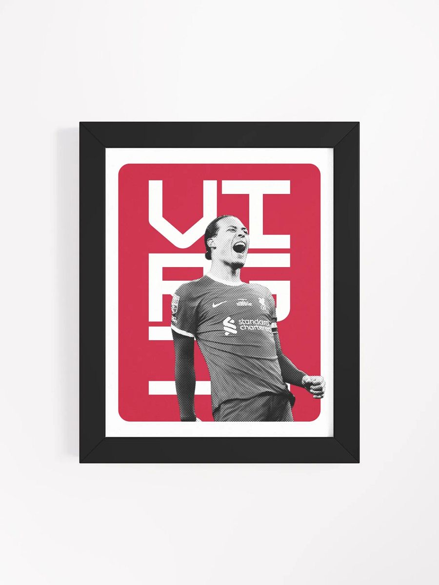 Virgil van Dijk BW Liverpool Name Art Framed Print product image (4)