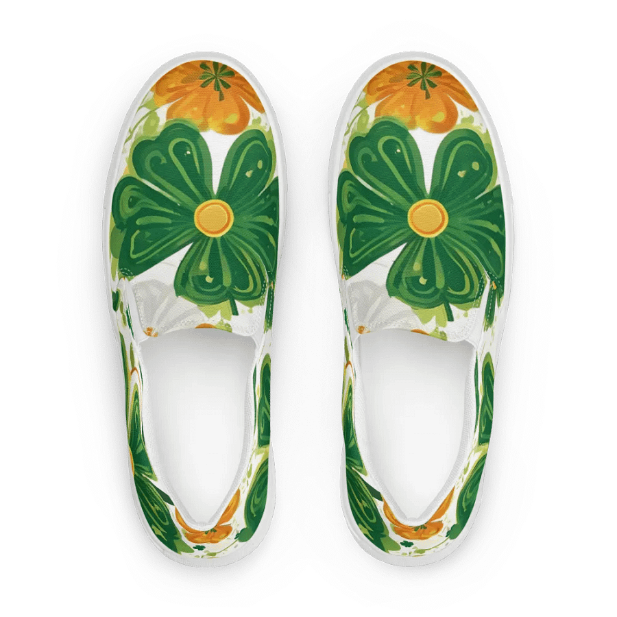 Whimsical Boho Spring Floral Slip On Canvas Shoes product image (1)