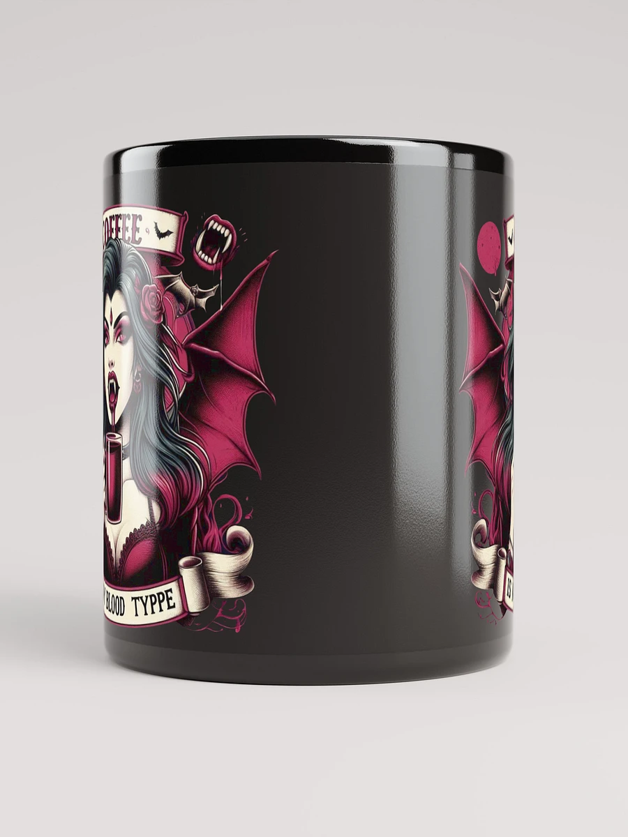 Coffee Is My Blood Type - Black Glossy Mug product image (5)