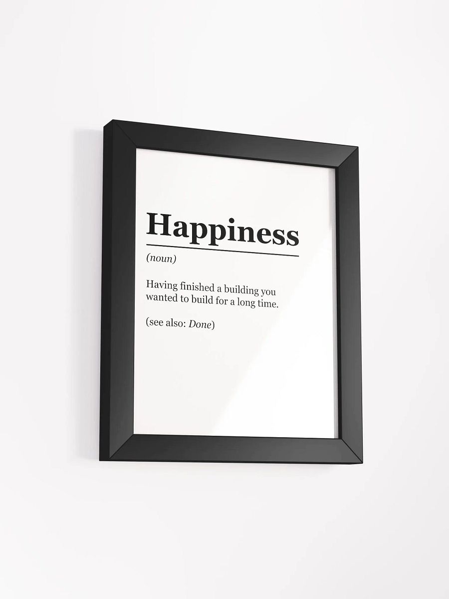 "Happiness: Defined" Framed Poster product image (2)