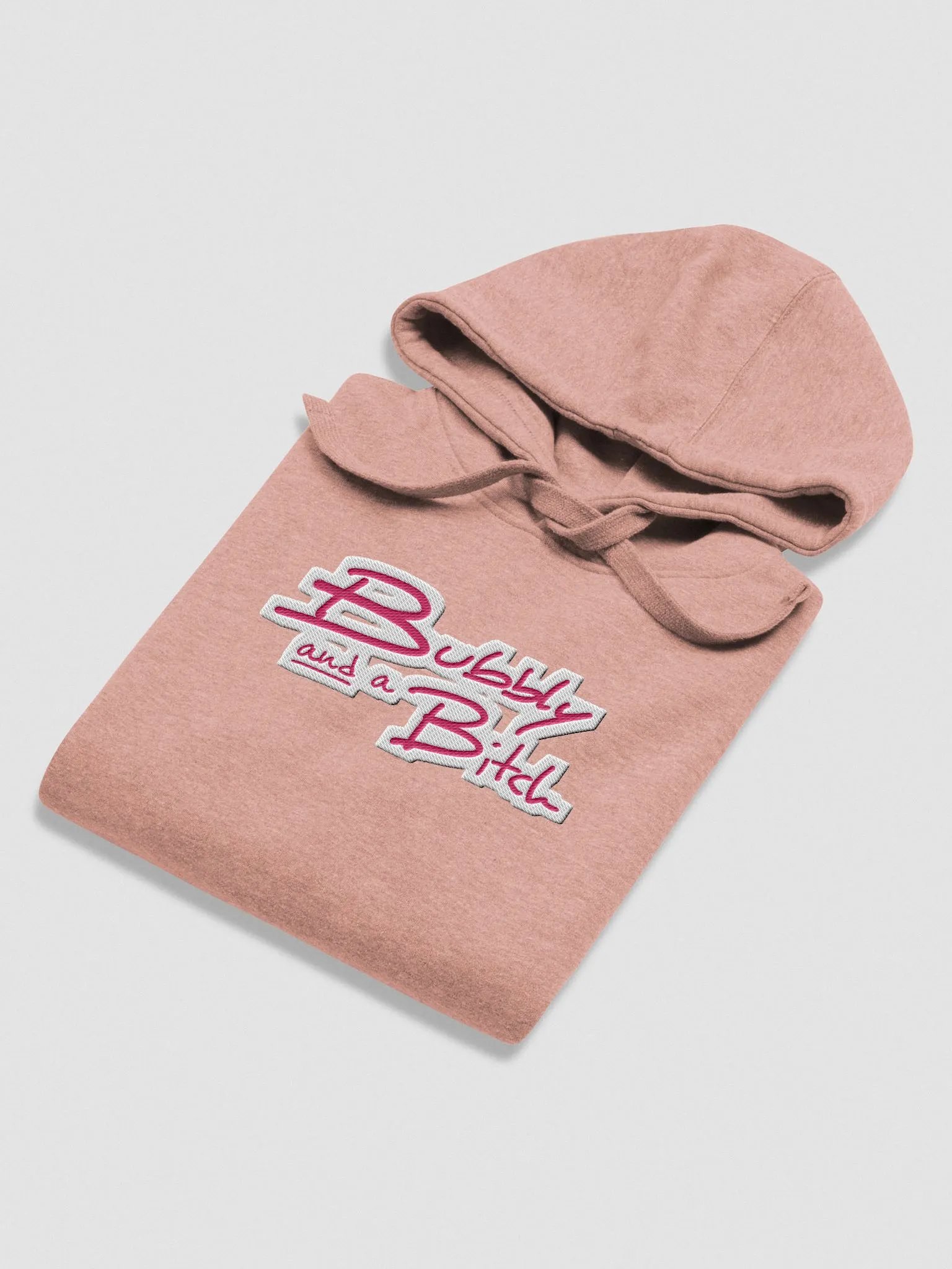 Bubbly and a B*tch (pink bubble design) embroidered heavyweight hoodie product image (4)