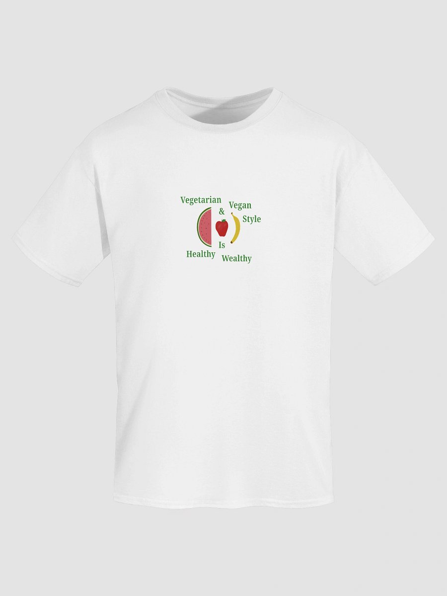 Healthy Wealthy Vegetarian & Vegan Tee product image (7)