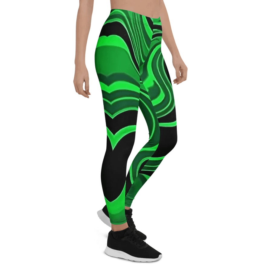 Alien Green Marble Leggings product image (6)