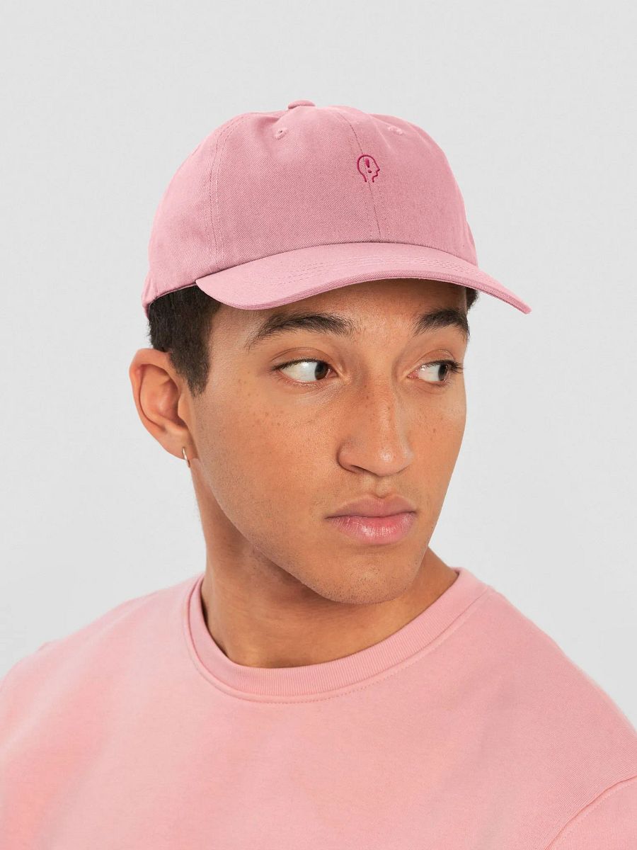 EXCLAIMING MENTALLY (sm. design, pink thread) classic dad hat product image (54)