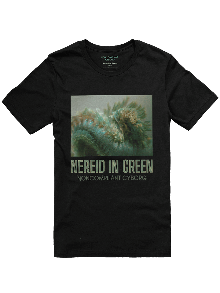Nereid in Green with title Black T-Shirt product image (1)