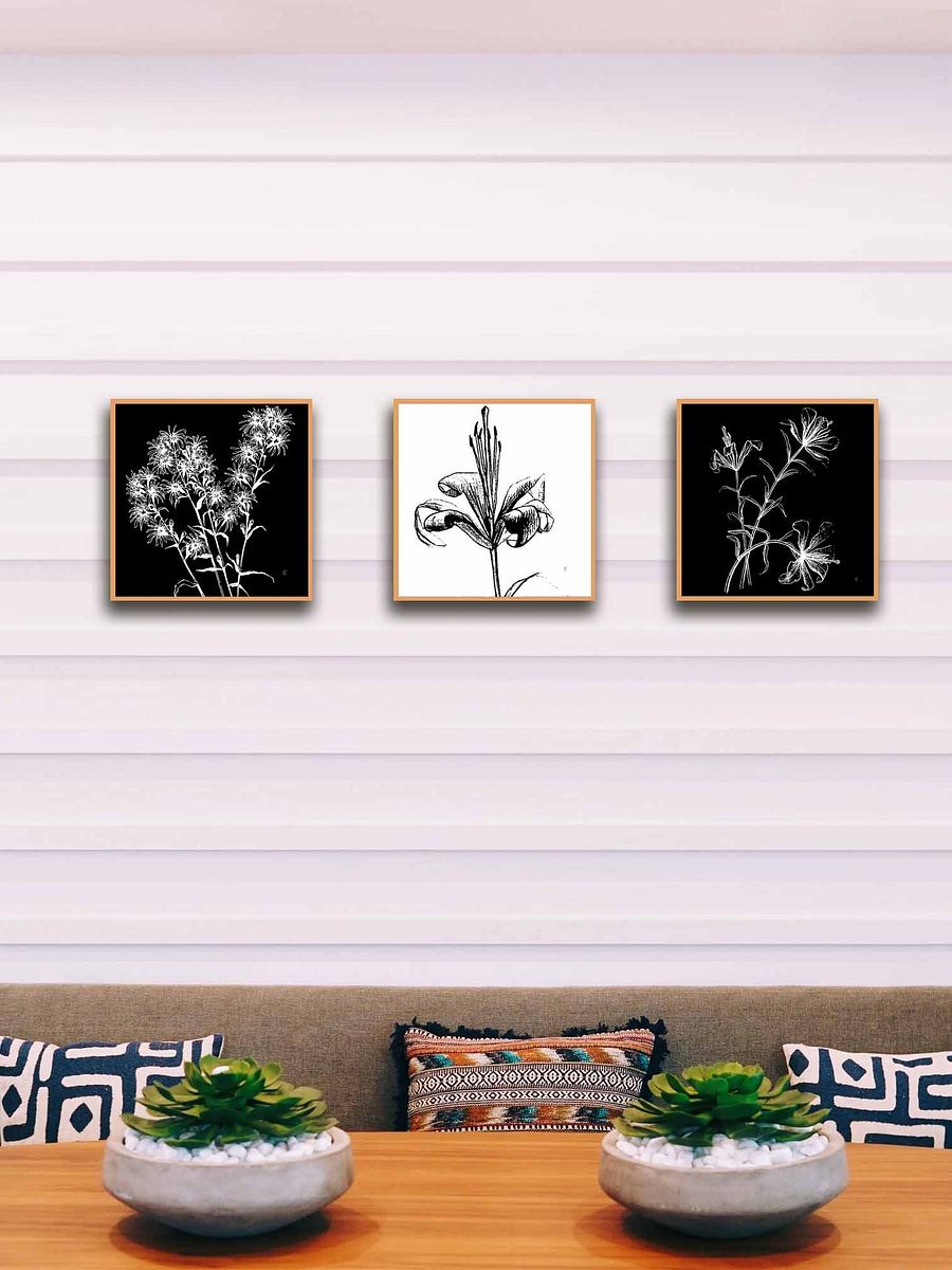 Lily Line Art Canvas Print - Fine Flower Light product image (41)