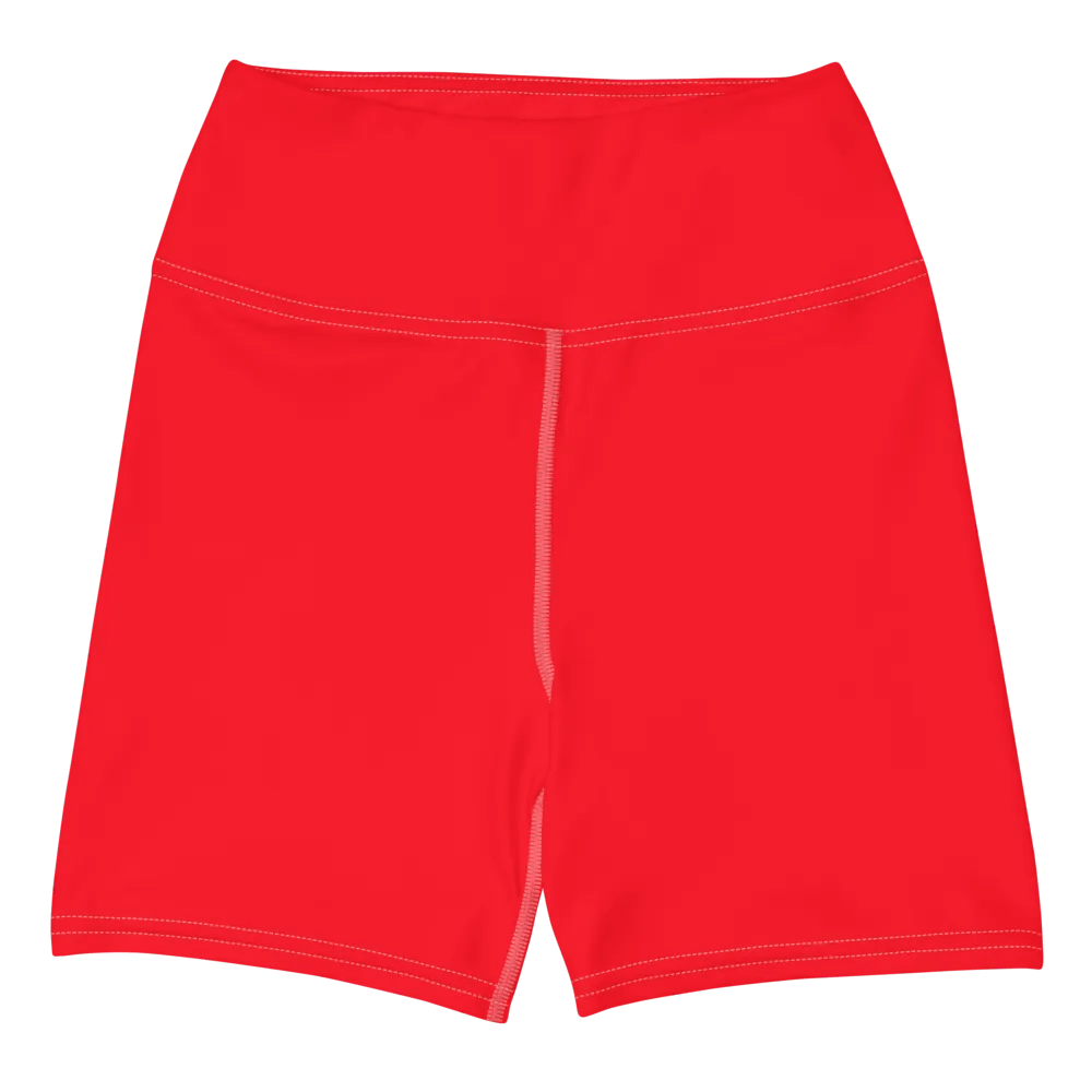 Bright Red Yoga Shorts product image (7)