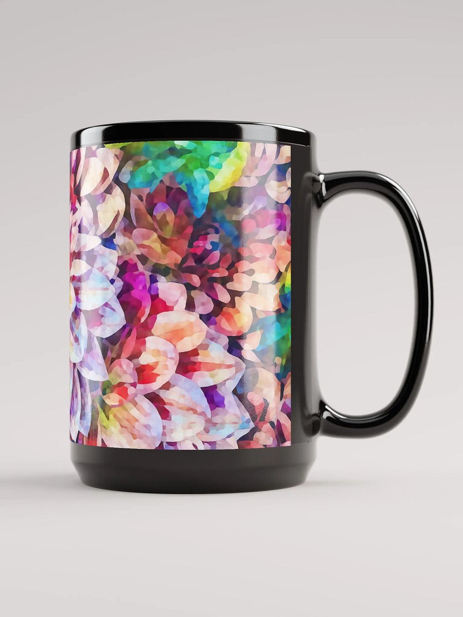 Abstract Graphic | Black Coffee Mug | Painted Dahlias Floral product image (3)