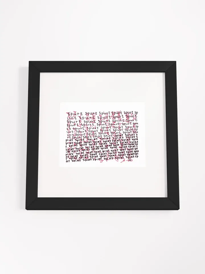 spurt splat Panel Card Print Framed product image (1)