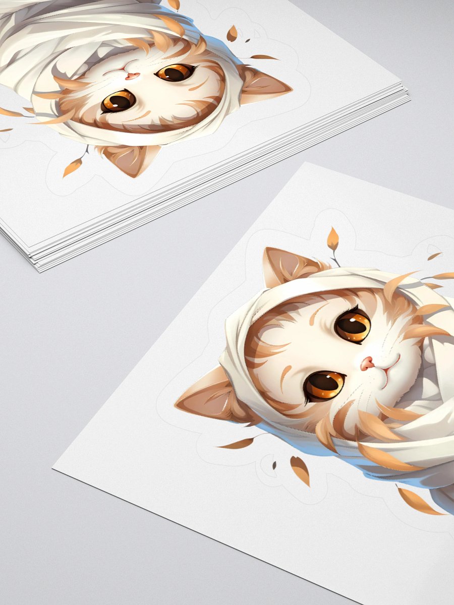 Mummy Cat Halloween Sticker product image (10)
