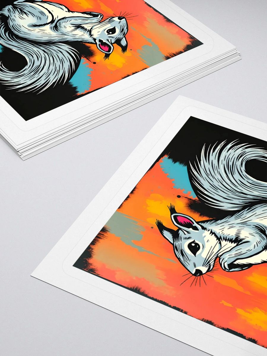 Whimsical Squirrel Kiss-Cut Stickers product image (10)