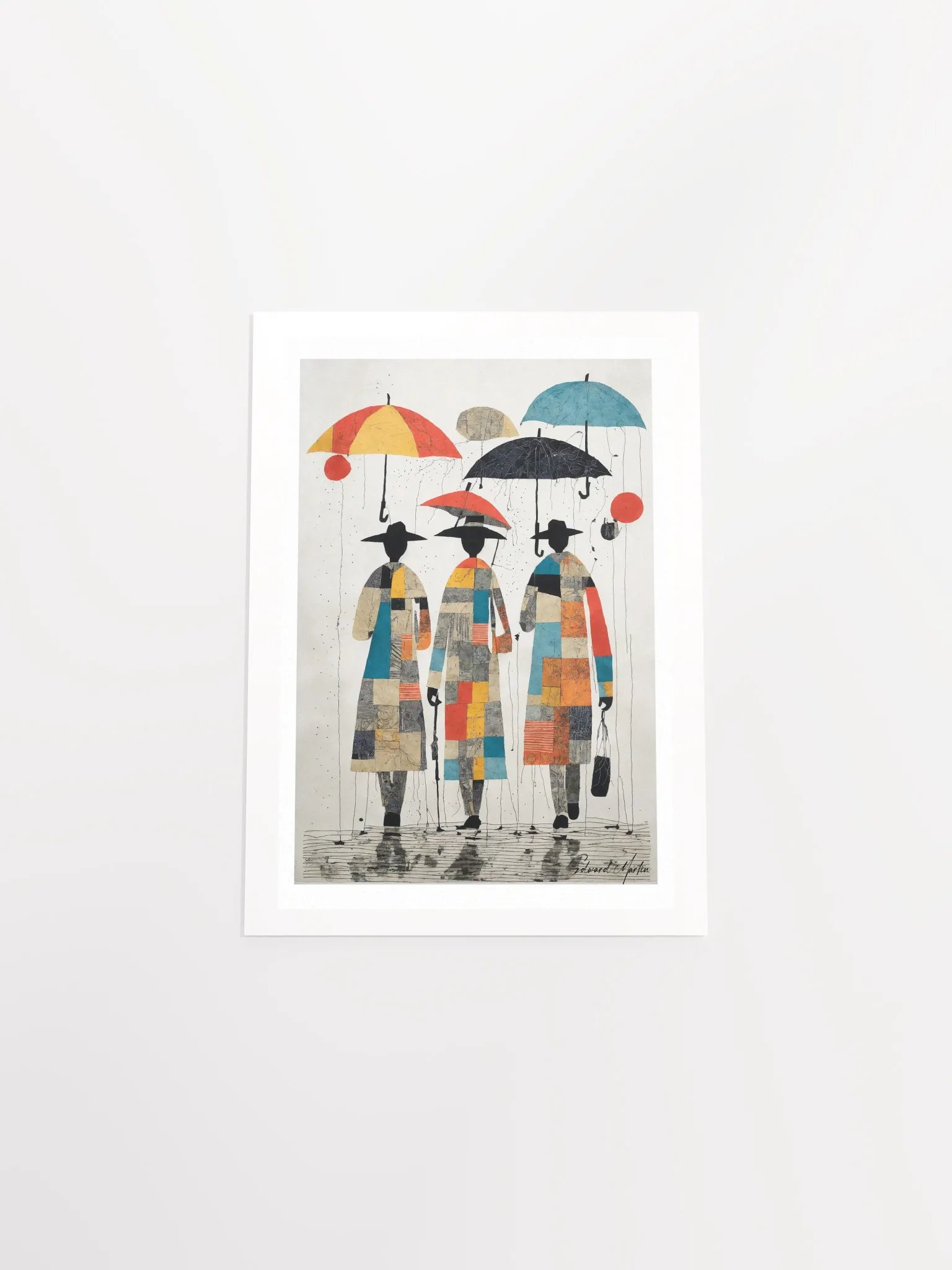 'Sunday Showers' by Edward Martin: Mixed Media Collage Print product image (5)