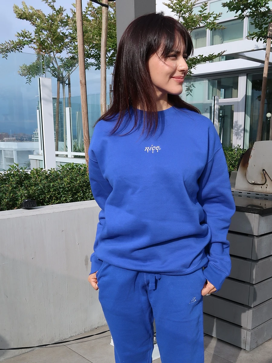 Premium 'Nice.' Drip Sweatshirt (Blue) product image (4)