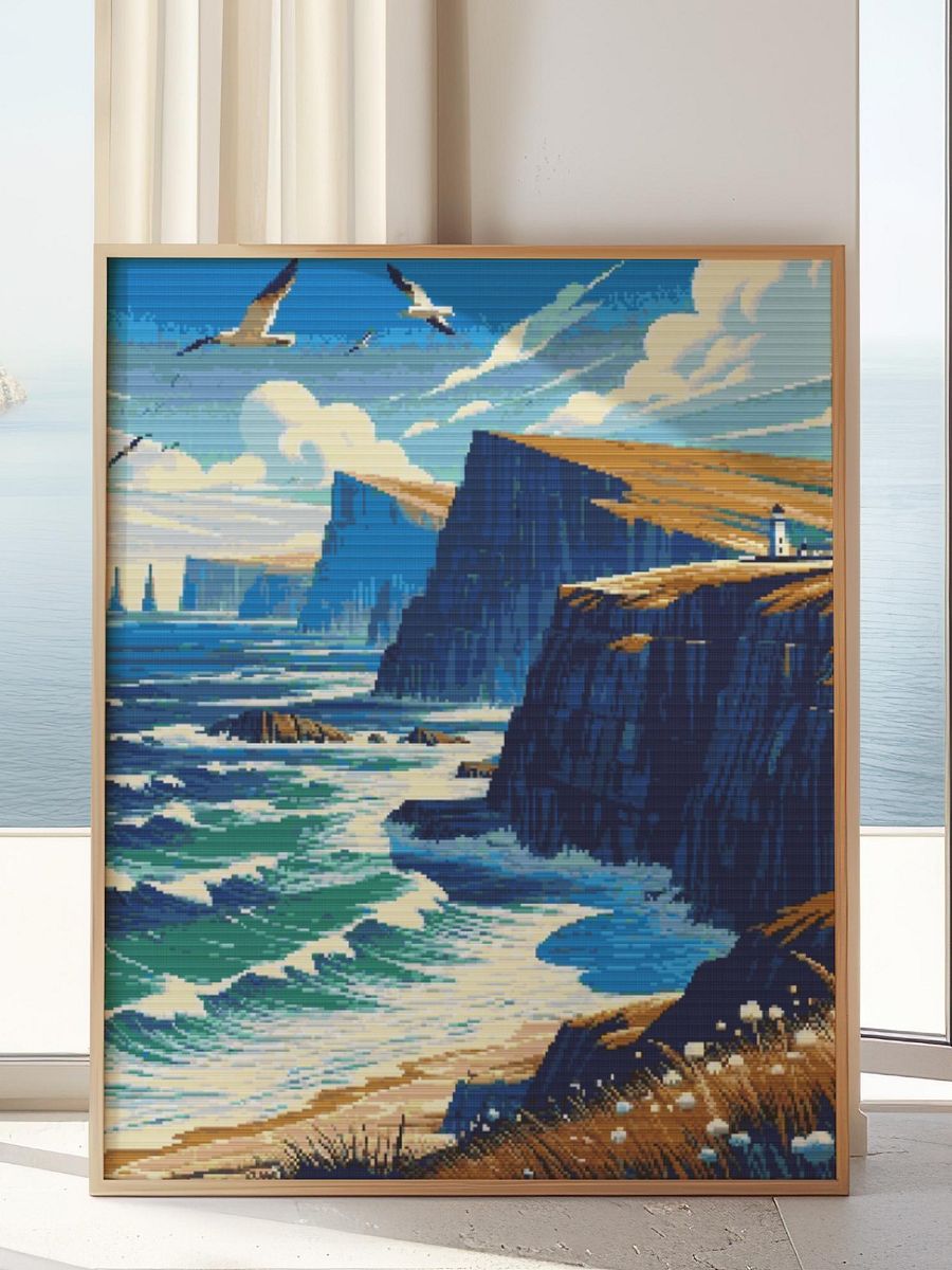 Sea Cliffs Cross Stitch Pattern product image (4)
