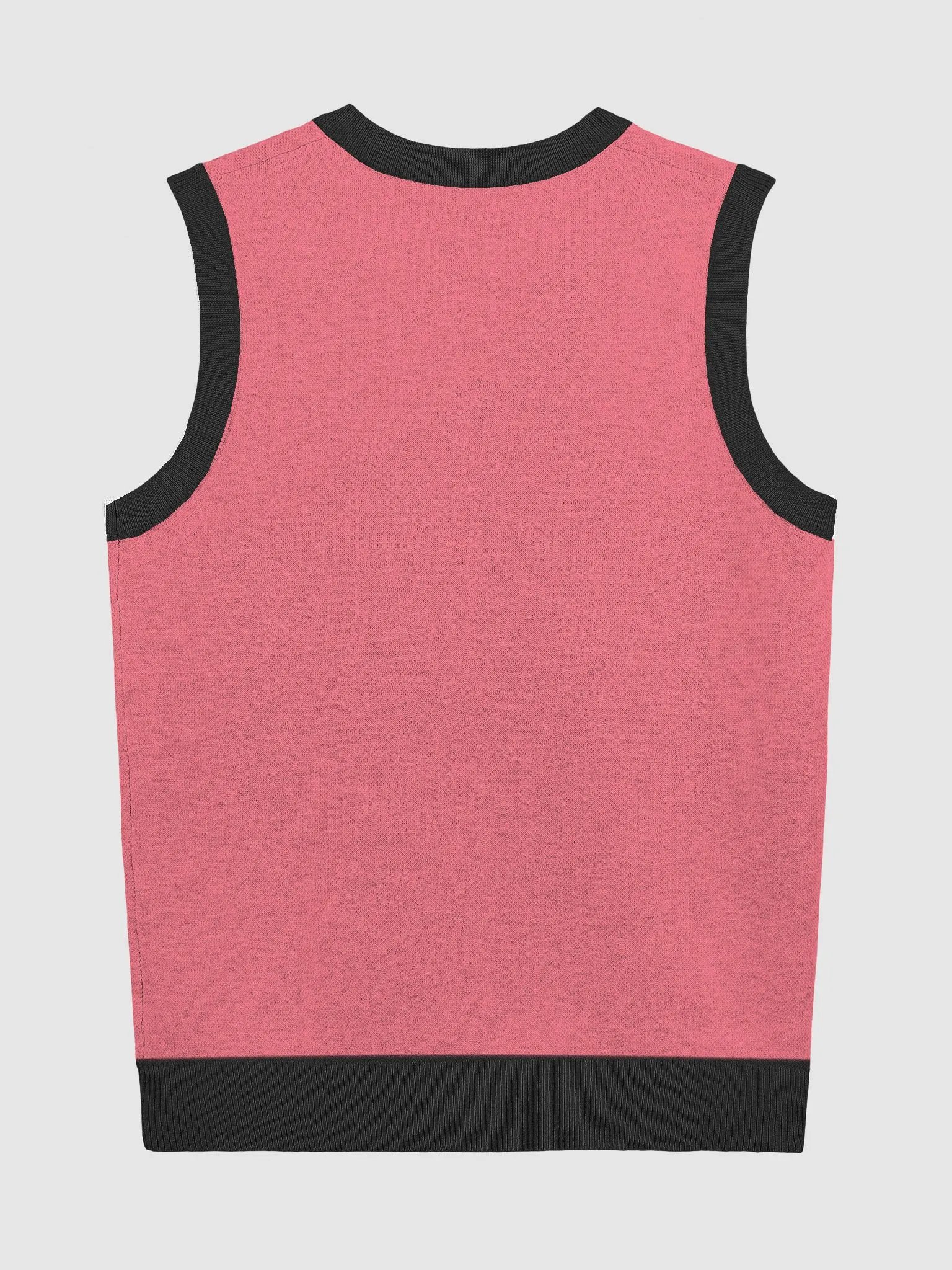 PLEASE DON'T MAKE ME TALK (hot pink and black) knitwear vest product image (8)