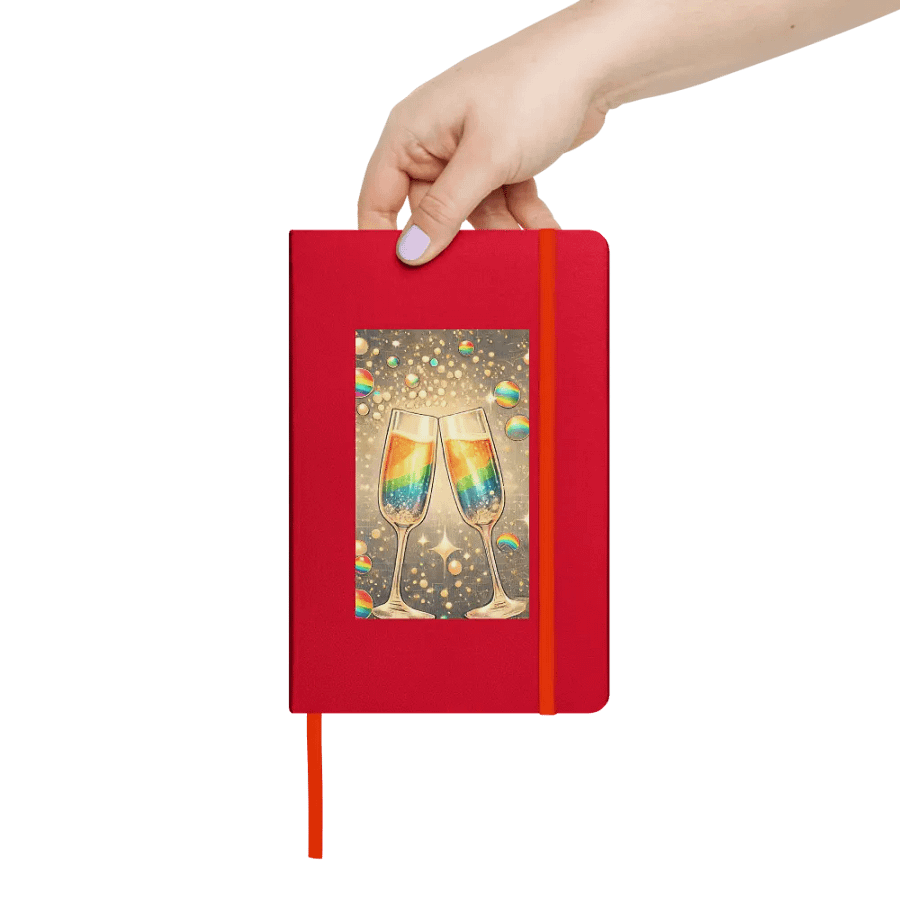 Rainbow Champagne Celebration Journal / Guestbook - RED product image (7)