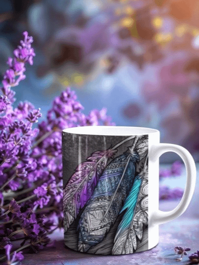 G Feathers, White Glossy Mug product image (1)