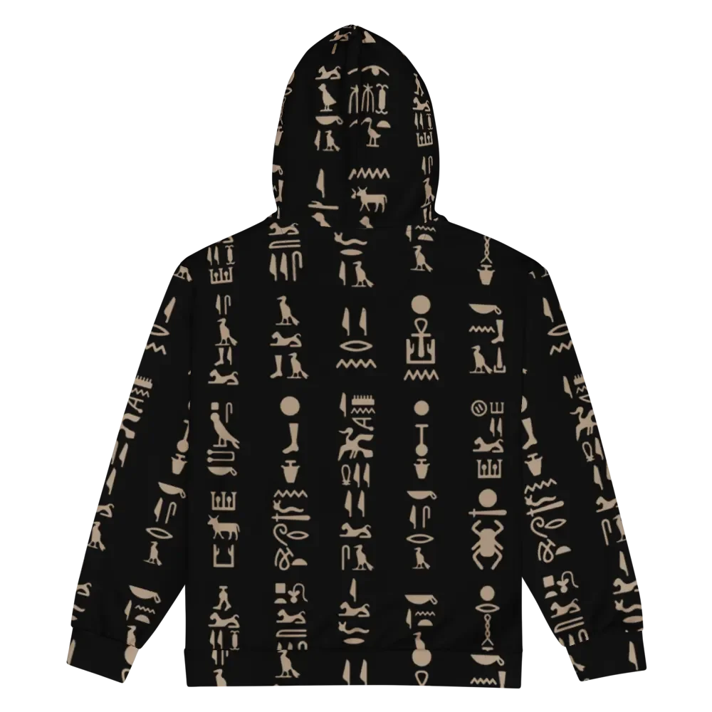 Isis Black Hieroglyphs Unisex Zip Hoodie product image (2)