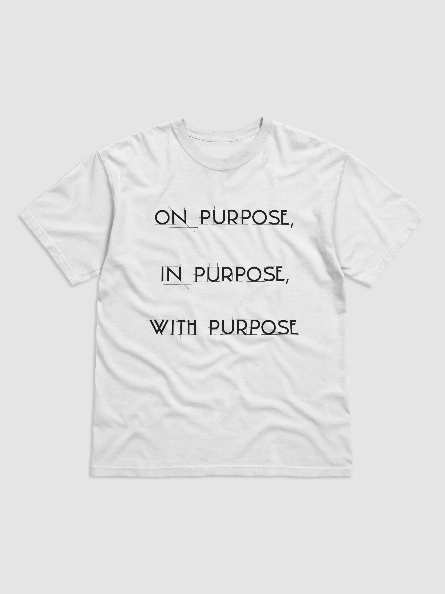 ON PURPOSE,IN PURPOSE,WITH PURPOSE(black PRINT) product image (1)
