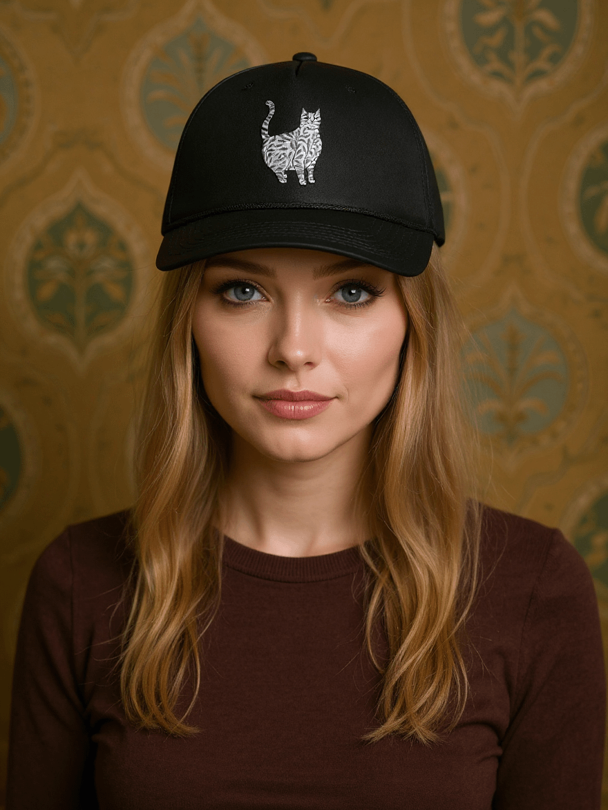 Leafy Feline Foam Trucker Hat product image (2)