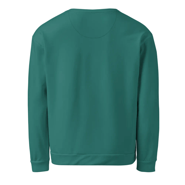 Plain Medium Teal Green True Summer Unisex Recycled Polyester Heavyweight Premium Sweatshirt by Treasure Pie product image (2)