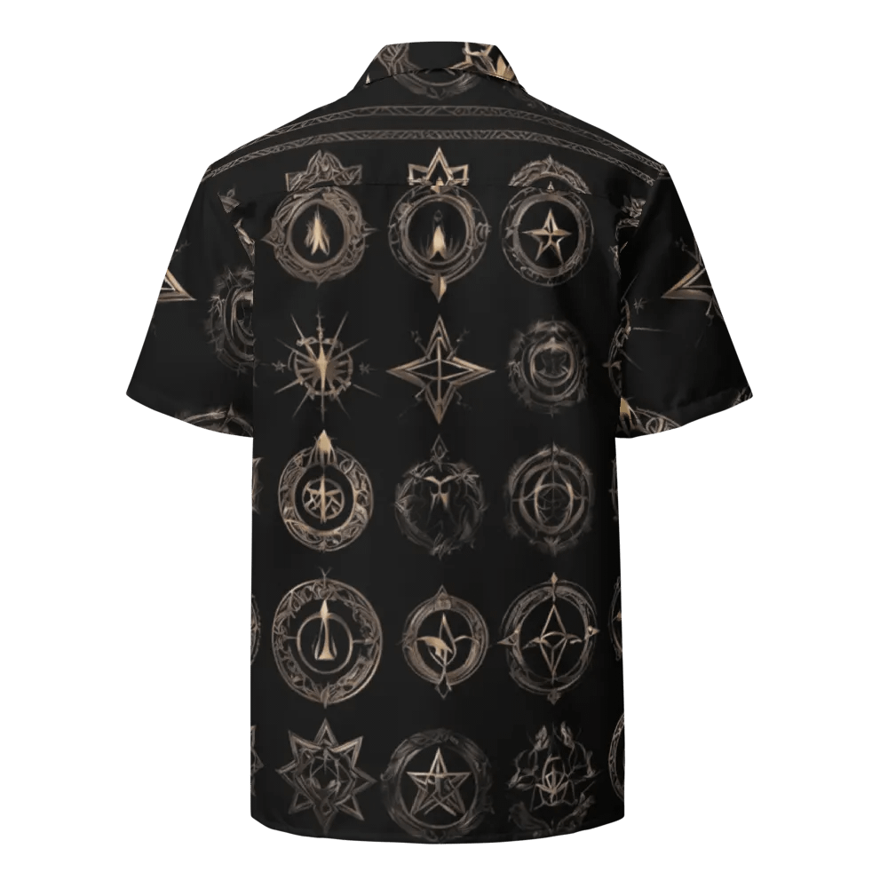 Black & Gold Symbology Hawaiian Shirt product image (1)