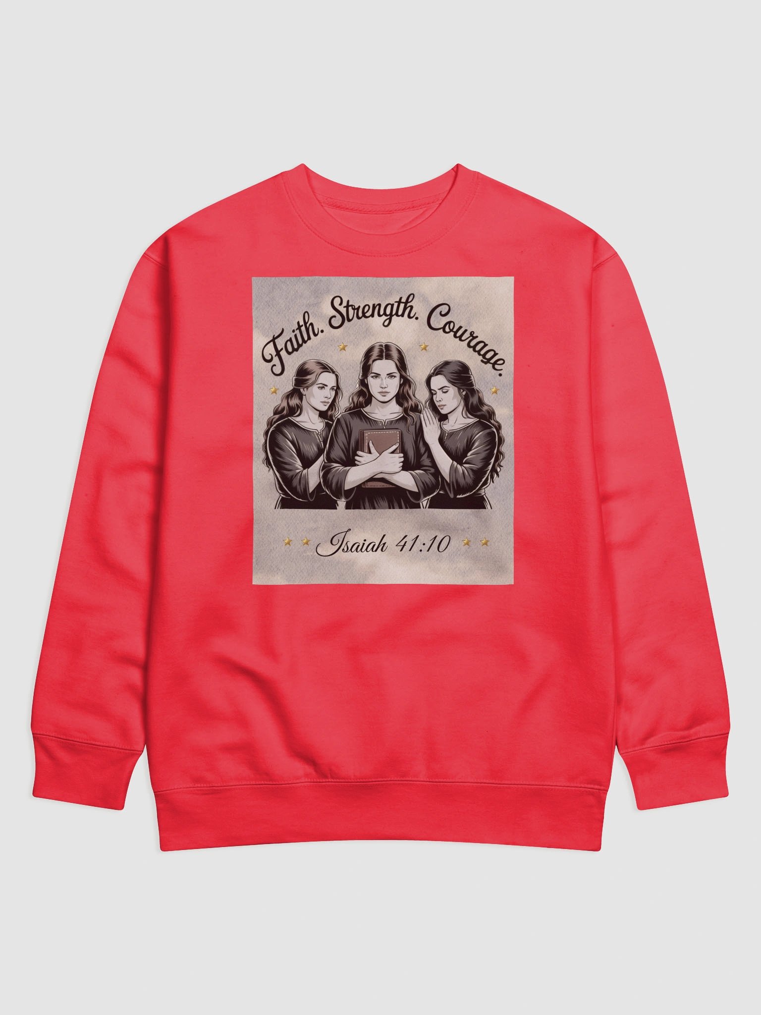 Faith Strength Courage Christian Women's Heritage Sweatshirt product image (17)