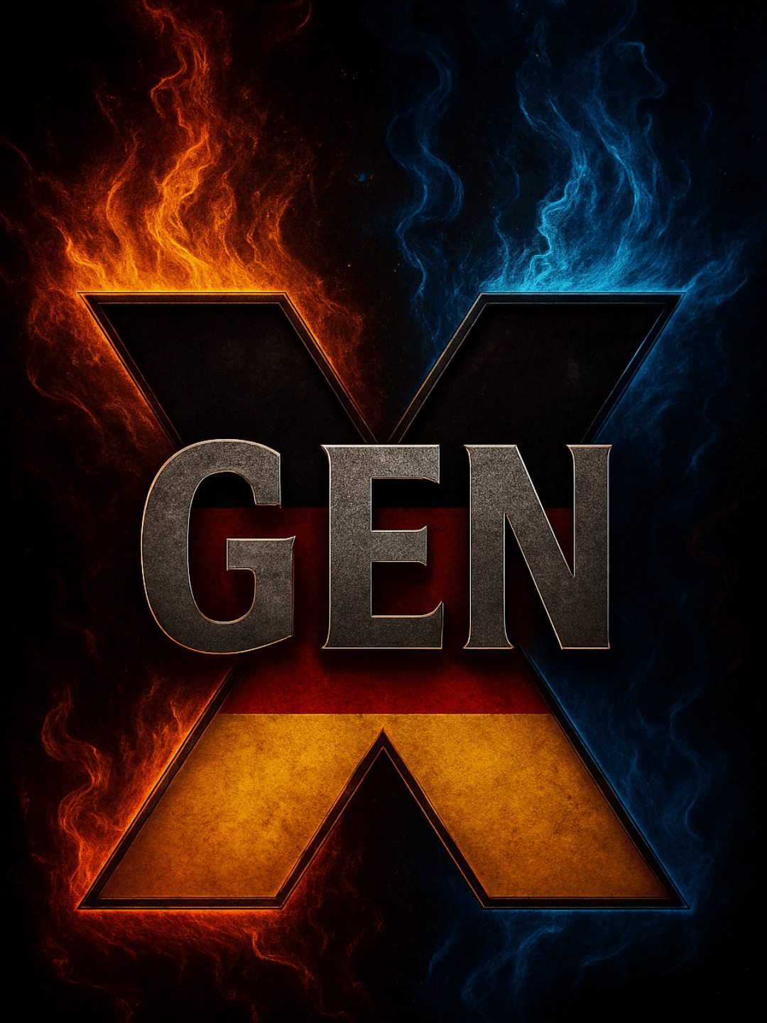 German Genx Flag with Flames product image (1)