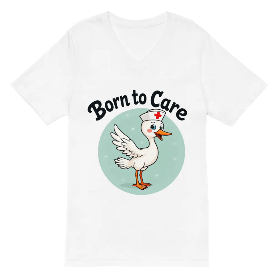 Quirky Nurse Duck V-Neck Tee product image (2)