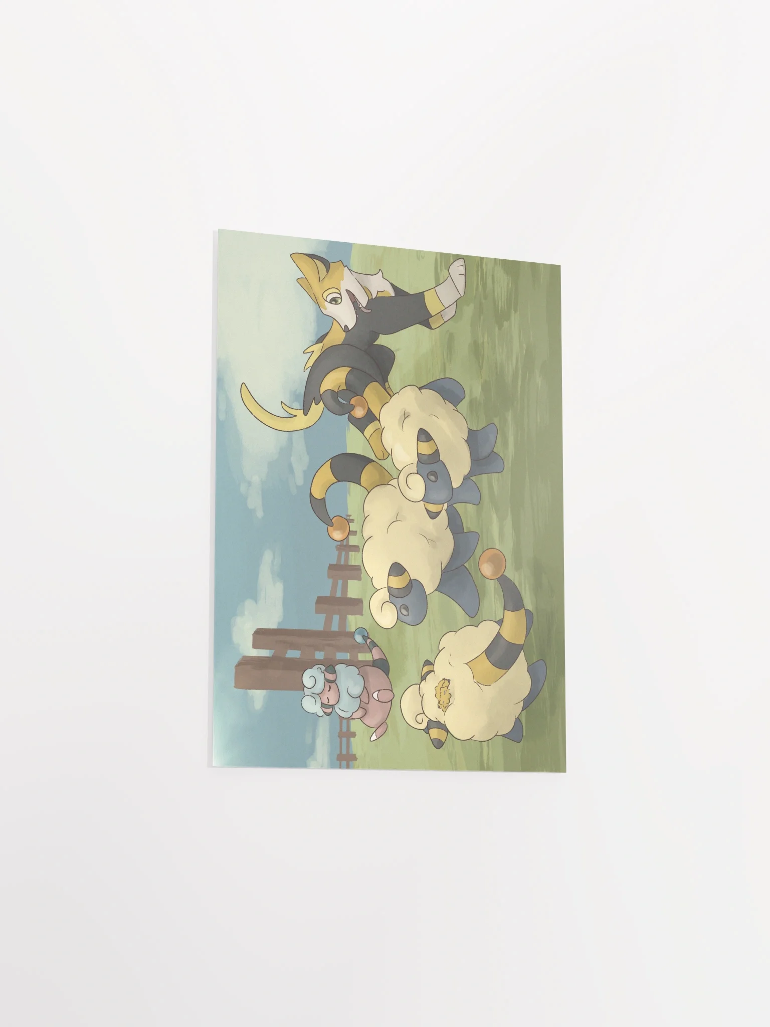 Boltund chasing mareep print product image (3)