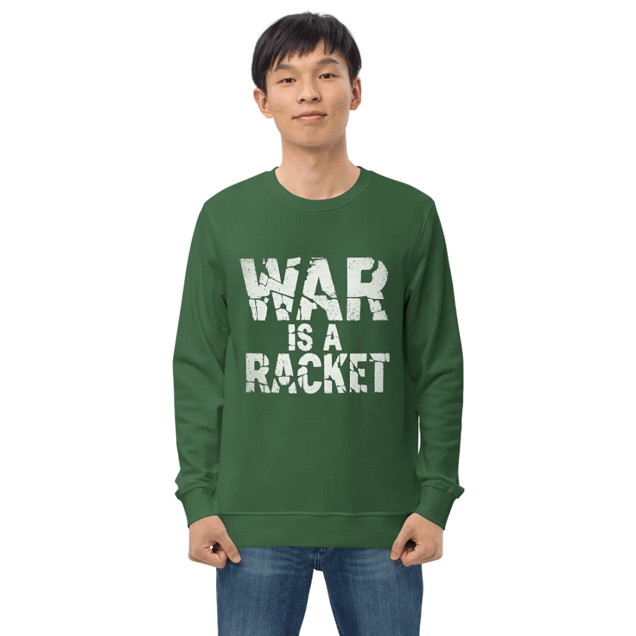 Retro Distressed War Is A Racket Print Sweatshirt product image (1)