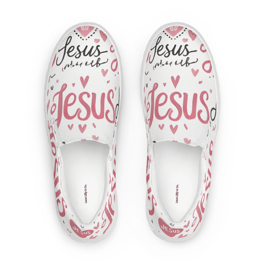 Jesus Is Love Women's Slip-On Canvas Shoes product image (1)