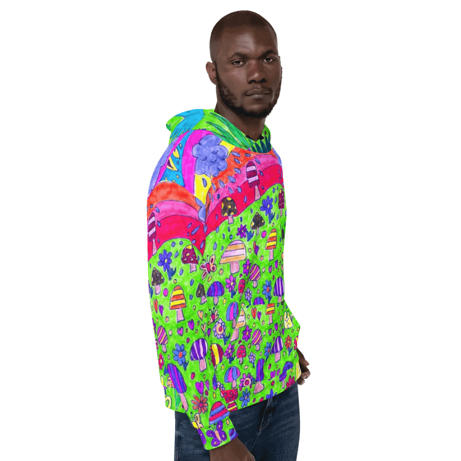 Abstract Nature's Doodle Art Unisex All Over Print Hoodie product image (8)