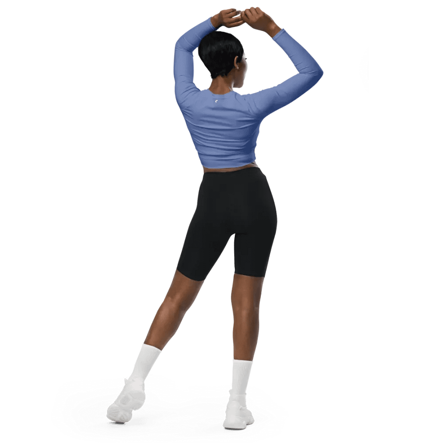Wild Blue Recycled Long Sleeve Crop Top product image (4)