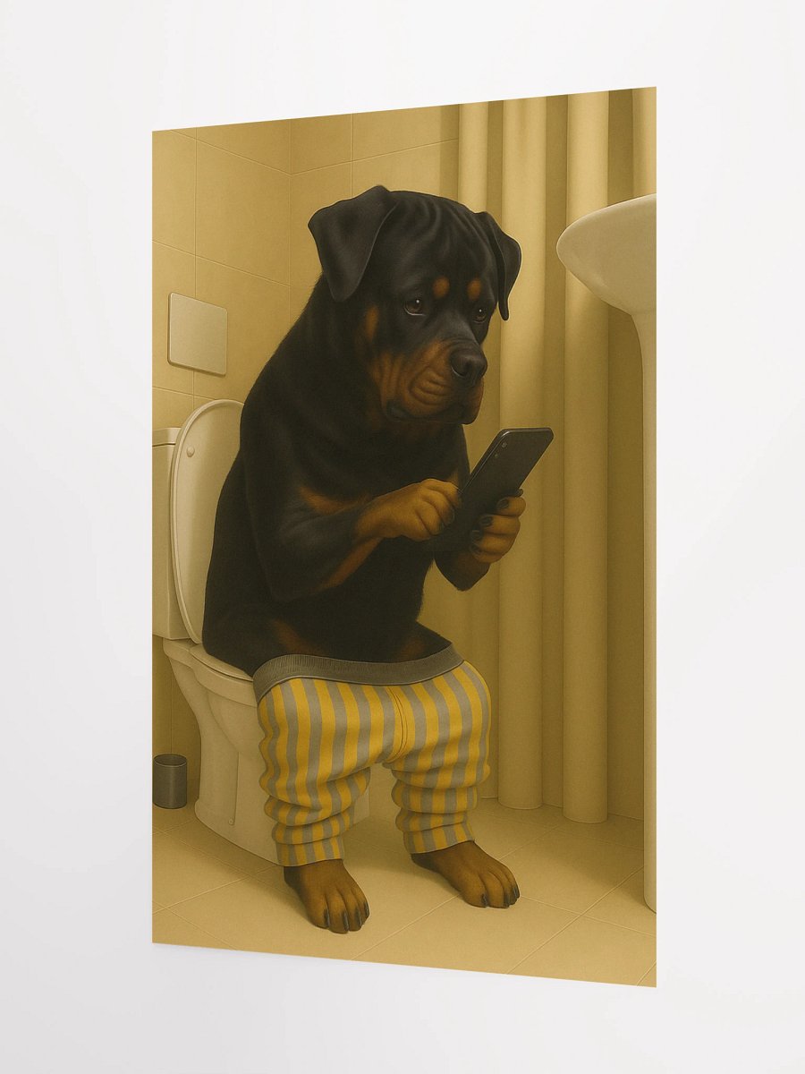 Rottweiler in Toilet Poster product image (7)