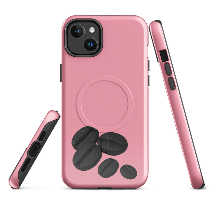 Pink Black Coffee Beans MagSafe® Tough iPhone® Case product image (2)