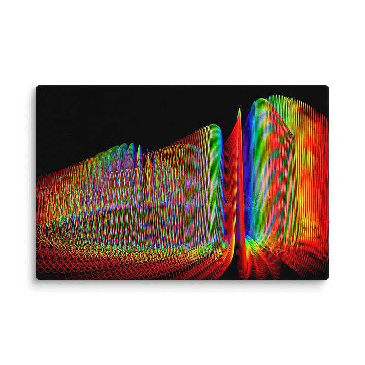 Sparse Spectral Spaceport Phi - Diffraction Curves Physics Art Canvas Print product image (1)
