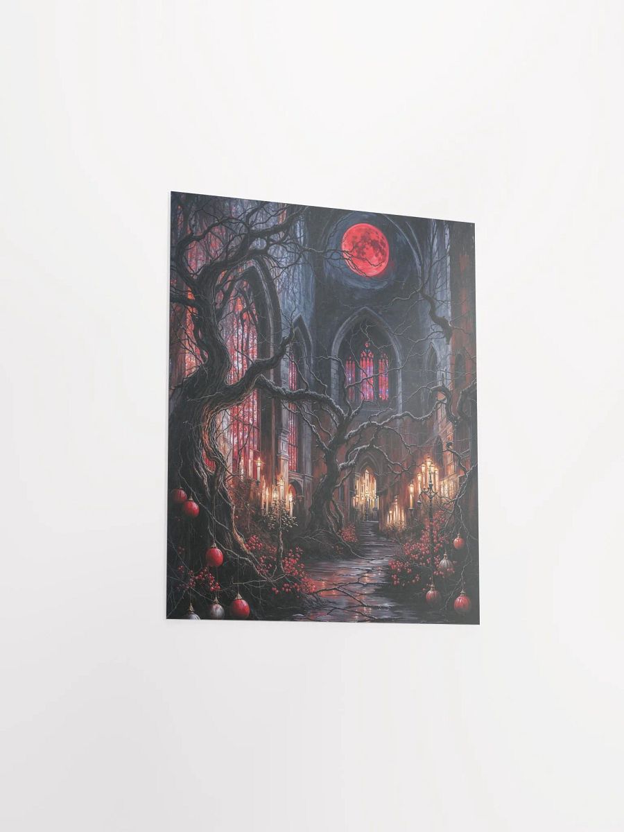 Crimson Moonlit Corridor Poster product image (16)