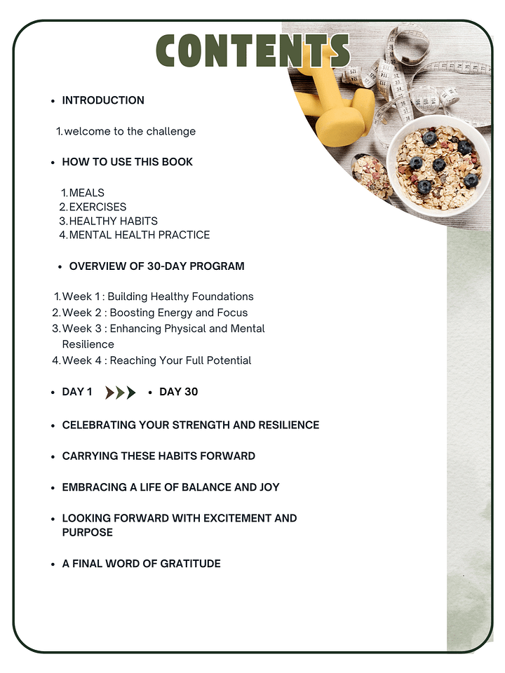 30-Day Challenge for Healthy Living and Mental Wellness product image (2)