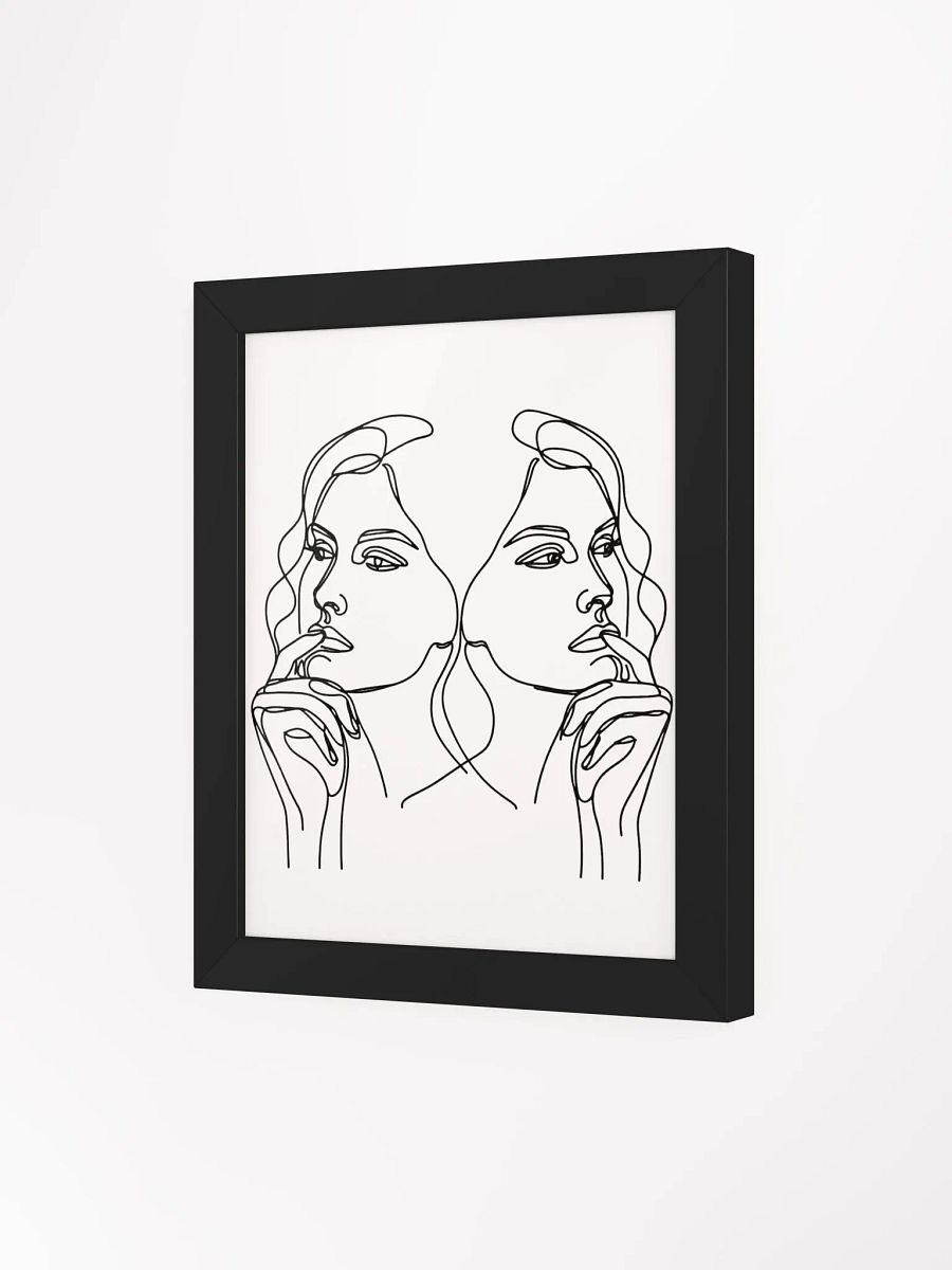 Thoughtful Female Faces Line Art Poster product image (84)
