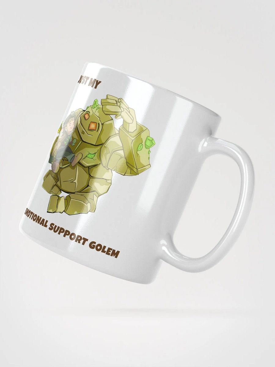 Emotional support Golem & Alchemist white ceramic mug 11oz 15oz 20oz for gamers, scientists, and chemists product image (2)