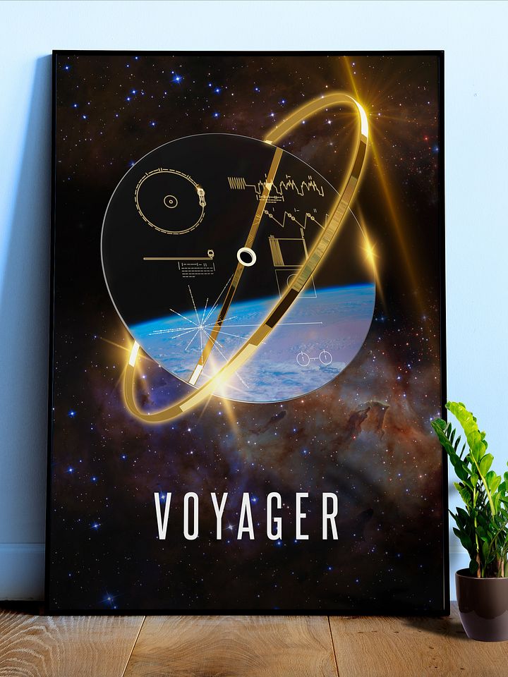 Voyager 1 Golden Record, 3D — space poster, science print product image (1)