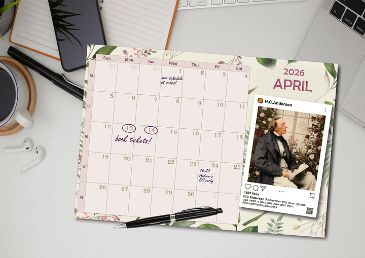 Monthly calendar 2026 (printable pdf) - Sunday start product image (2)