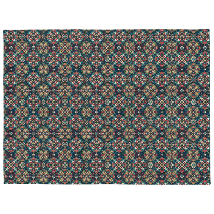 Rainbow Floral Quilt Style Throw Blanket product image (1)