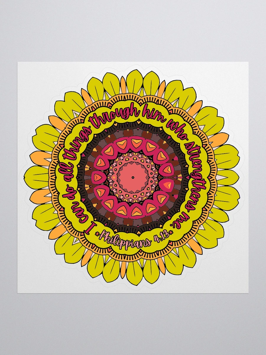 Philippians 4:13 Sunflower Sticker product image (2)