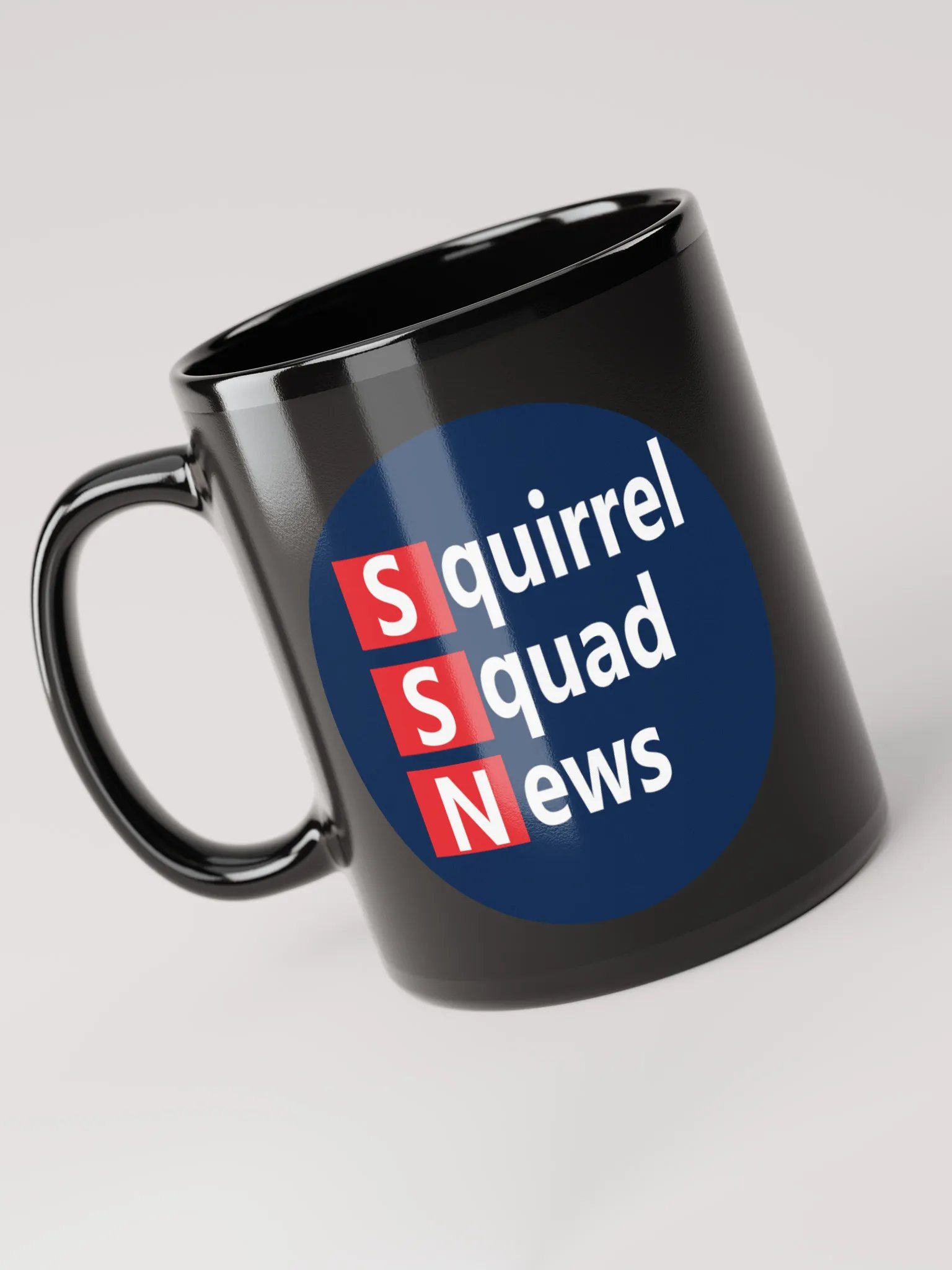 SSN Logo Black Glossy Mug Right Handed product image (1)