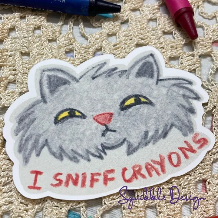 Vinyl Sticker - I Sniff Crayons product image (2)